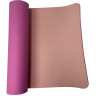 Коврик для йоги и фитнеса UNIX FIT двусторонний, 180 х 61 х 0,6 см, двуцветный, розовый YMU6MMPK